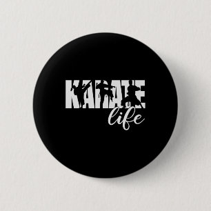 Karate Life Artwork Martial Arts Black Belt Crew Y Button