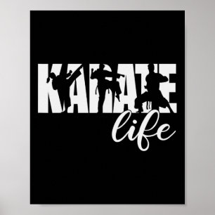 Karate Life Artwork Martial Arts Black Belt Crew Y Poster