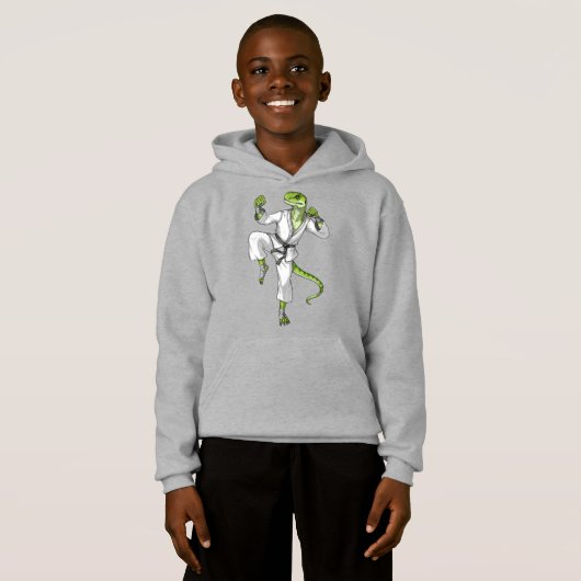 Karate Lizard Hoodie (Vorne ganz)