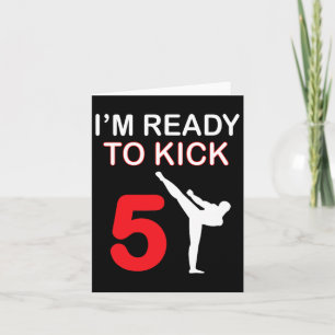 Karate Lovers Gift Boys Birthday Kids Kick 5 Karte