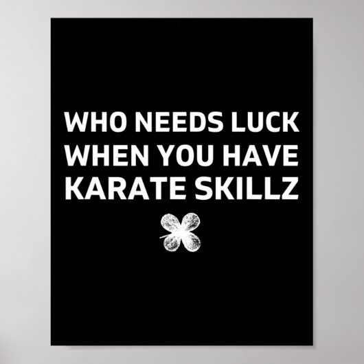 Karate Lustiges St. Patricks Day Geschenk Poster (Vorne)