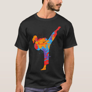Karate-Mädchen Bunte Kampfsportarten Kinder Frauen T-Shirt