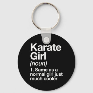 Karate-Mädchen Definition Lustig Sassy Sportarten Schlüsselanhänger