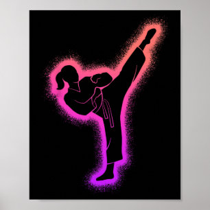 Karate Mädchen Kampfsport Kinder Frauen Mädchen Ta Poster