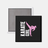 Karate-Mädchen Kampfsport Mädchen Selbstverteidigu Magnet (Vorderseite/Rückseite)