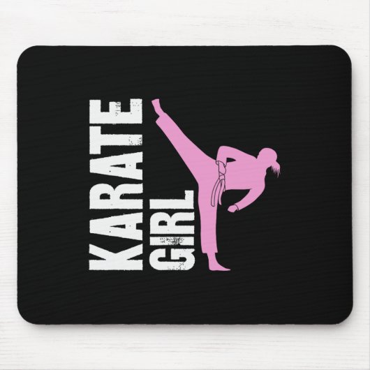 Karate-Mädchen Kampfsport Mädchen Selbstverteidigu Mousepad (Vorne)