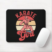 Karate-Mädchen Karateka Selbstverteidigung Kämpfer Mousepad (Mit Mouse)