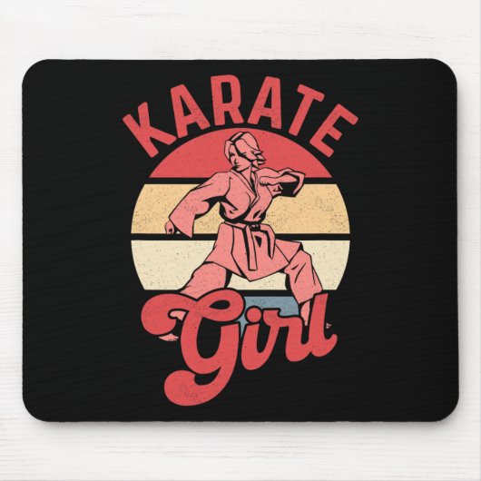Karate-Mädchen Karateka Selbstverteidigung Kämpfer Mousepad (Vorne)