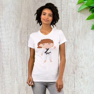 Karate-Mädchen Kids Kampfsport Charakter T-Shirt