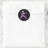 Karate-Mädchen Runder Aufkleber (Tasche)