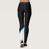 Karate-Mädchen - schwarze Motto-Leggings Leggings (Rückseite)