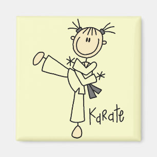 Karate Mädchen T-Shirts und Geschenke Magnet