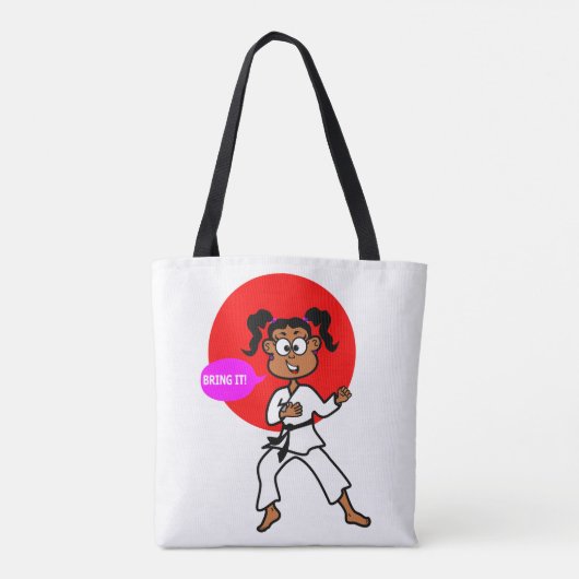 Karate-Mädchen-Taschen-Tasche Tasche (Rückseite)