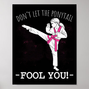 Karate-Mädchen Thai Taekwondo Lassen Sie sich vom  Poster