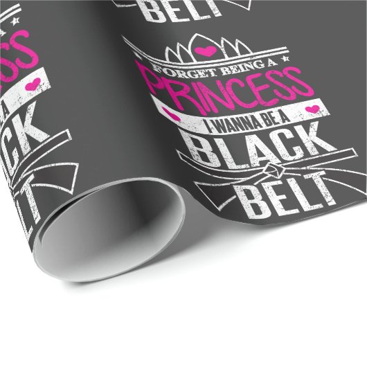 Karate-Mädchen vergessen Prinzessin Be ein Geschenkpapier (Rolleneckpunkt)