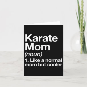 Karate Mama Definition Funny und Sy Sports Karte
