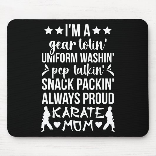 Karate Mama Definition Karate Mutter Karate Mama Mousepad (Vorne)