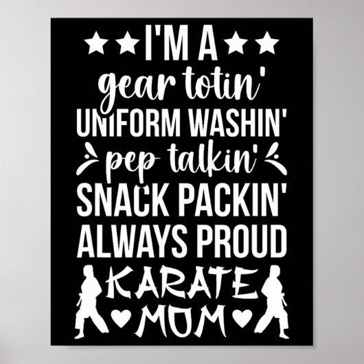 Karate Mama Definition Karate Mutter Karate Mama Poster (Vorne)