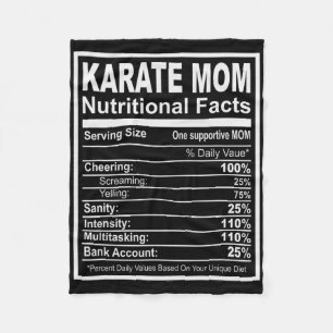 Karate-Mama Ernährungsdaten Fleecedecke