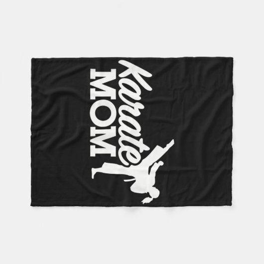 Karate Mama Fleecedecke (Vorderseite (Horizontal))