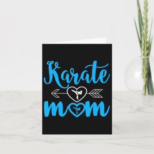 Karate Mama Funny Proud Karate Mama Karte (Vorderseite)
