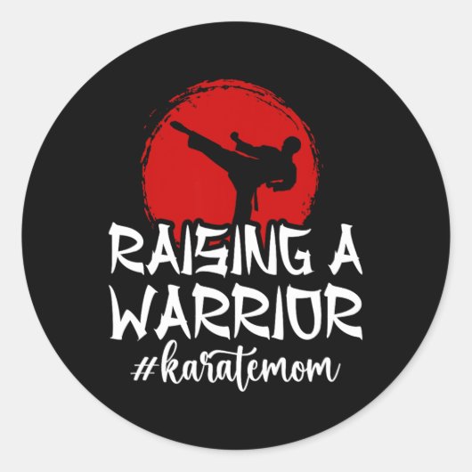 Karate Mama Karate Karate Runder Aufkleber (Vorderseite)