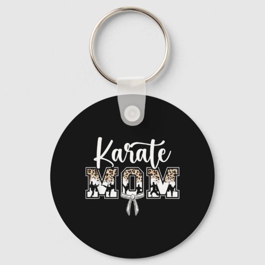Karate-Mama Karate Mutter Schlüsselanhänger (Vorderseite)
