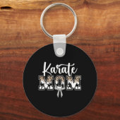 Karate-Mama Karate Mutter Schlüsselanhänger (Vorderseite)