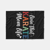 Karate Mama Life Retro - Fleecedecke (Vorderseite (Horizontal))