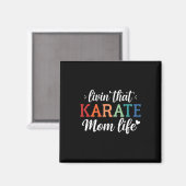 Karate Mama Life Retro - Magnet (Vorderseite/Rückseite)