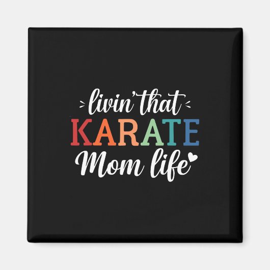 Karate Mama Life Retro - Magnet (Vorne)