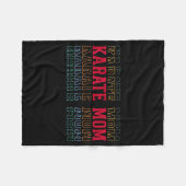 Karate-Mama Lustiger Schichttext Mutter Mama Coach Fleecedecke (Vorderseite (Horizontal))