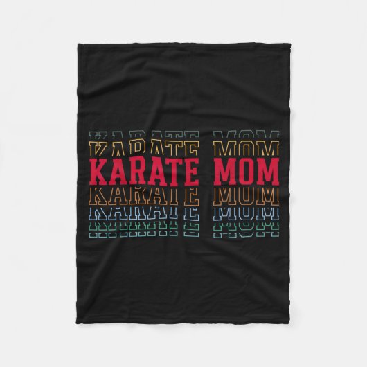 Karate-Mama Lustiger Schichttext Mutter Mama Coach Fleecedecke (Vorderseite)