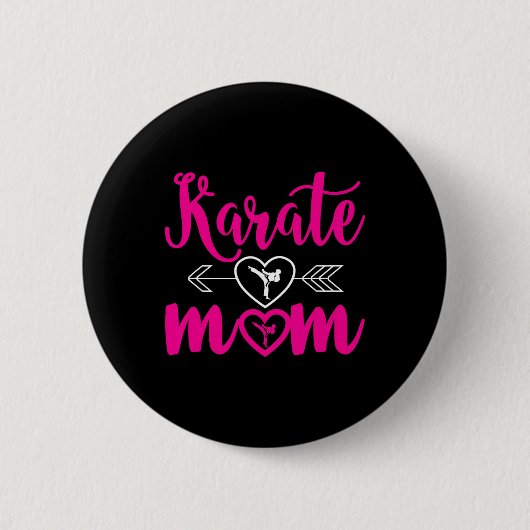 Karate-Mama - Mama kann Karate herstellen Button (Vorderseite)
