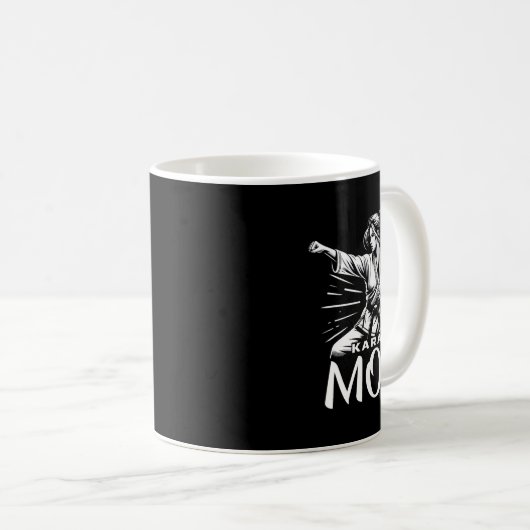 Karate Mama Martial Arts Mother Family Bonding Kaffeetasse (VorderseiteRechts)