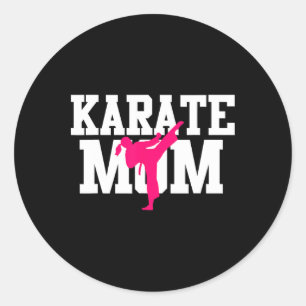 Karate Mama Muttertag Kampfsport Kickboxen Ta Runder Aufkleber
