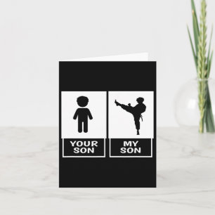 Karate Mama oder Vater Ihres Söhns Karte