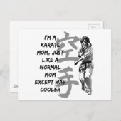 Karate Mama Postkarte (Vorne/Hinten)