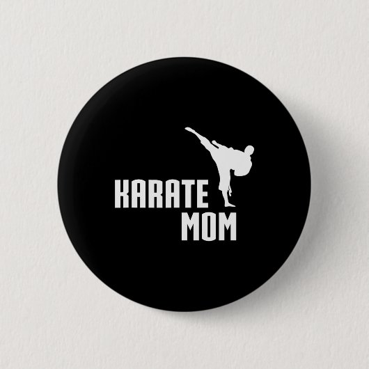 Karate Mama Shirt Button (Vorderseite)