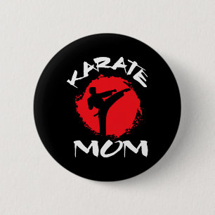 Karate Mama Vintag Martial Art Self and Defense Button