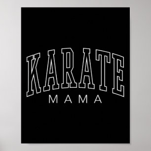 Karate Mama Womens Preppy Karate Mama Poster