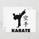 Karate-man-chinesische Symbole Postkarte (Vorne/Hinten)