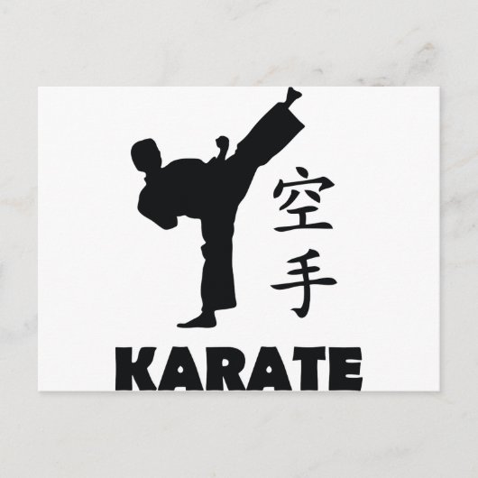 Karate-man-chinesische Symbole Postkarte (Vorderseite)