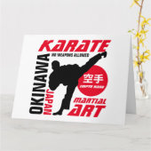Karate Man Karte (Gelbe Blume)