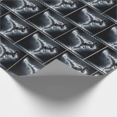 Karate Man mit Neon Energy Light Trails Geschenkpapier (Ecke)