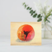 Karate man Postcard Postkarte (Stehend Vorderseite)