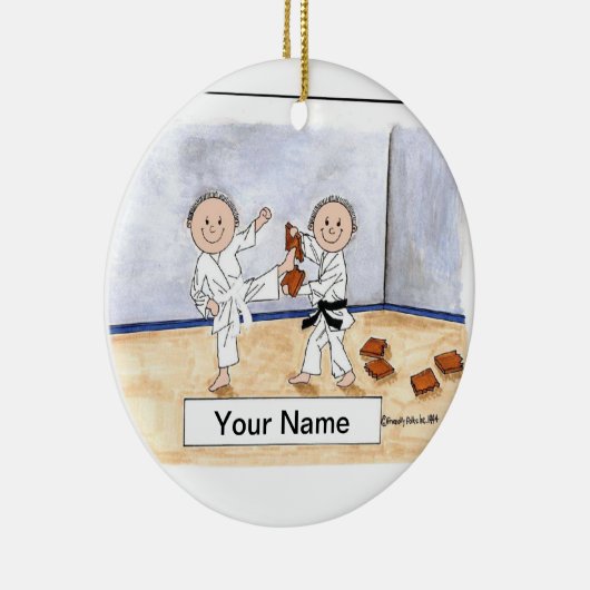 Karate - Männer und Männer Keramik Ornament (Rechts)