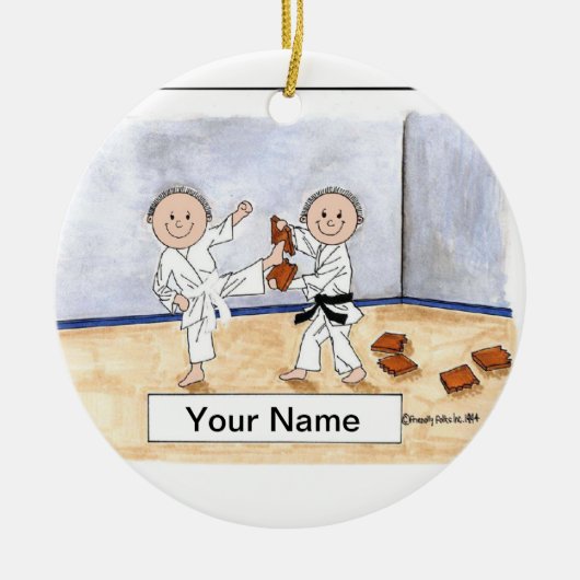 Karate - Männer und Männer Keramik Ornament (Vorne)