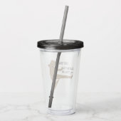 Karate Martial Art Silhouette Personalisiert Acryltrinkbecher (Rückseite)