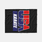 Karate Martial Arts 2021 USA-Team Fleecedecke (Vorderseite (Horizontal))